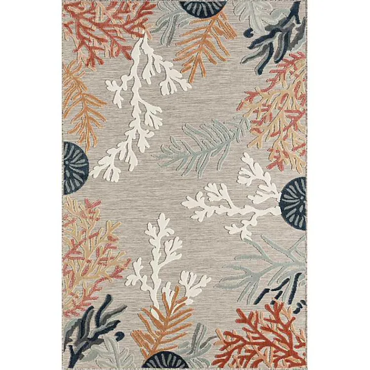 Kirklands Home Beige Coral Reef Area Rug, 5x7 Tan