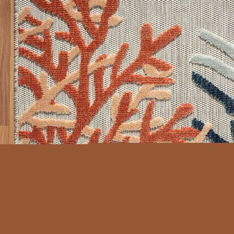 Kirklands Home Beige Coral Reef Area Rug, 5x7 Tan