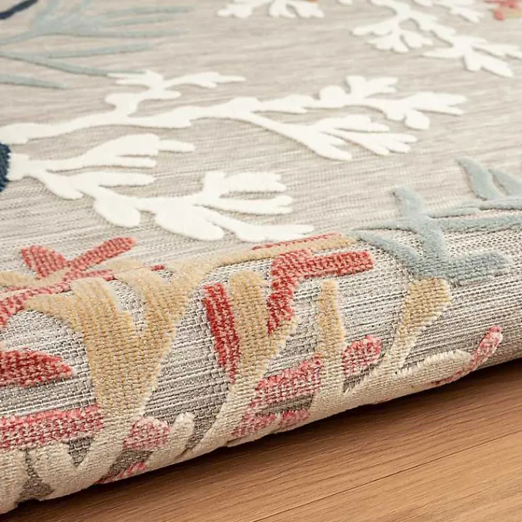 Kirklands Home Beige Coral Reef Area Rug, 5x7 Tan
