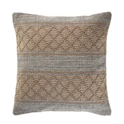 Pillows>Kirklands Home Beige Criss Cross Accent Pillow Brown