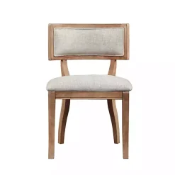 Kirklands Home Beige Curved Back Dining Chairs, Set of 2 White Outlet