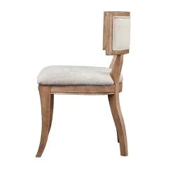 Kirklands Home Beige Curved Back Dining Chairs, Set of 2 White Outlet