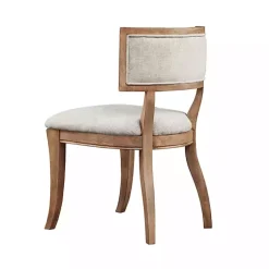 Kirklands Home Beige Curved Back Dining Chairs, Set of 2 White Outlet