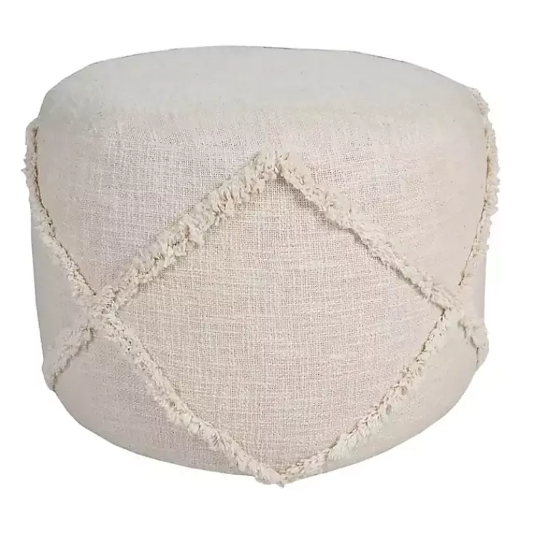Poufs & Floor Cushions>Kirklands Home Beige Diamond Tufted Pouf Tan