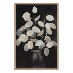 Kirklands Home Beige Eucalyptus Framed Art Prints New