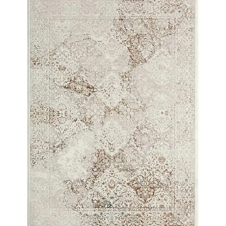 Kirklands Home Beige Faded Damask Area Rug, 5x7 Tan Hot