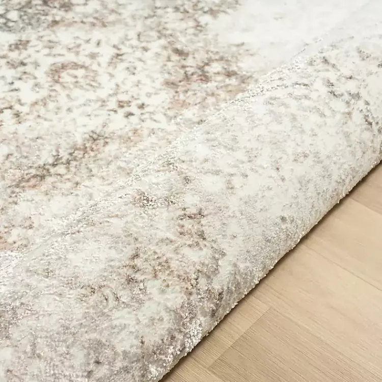 Kirklands Home Beige Faded Damask Area Rug, 5x7 Tan Hot