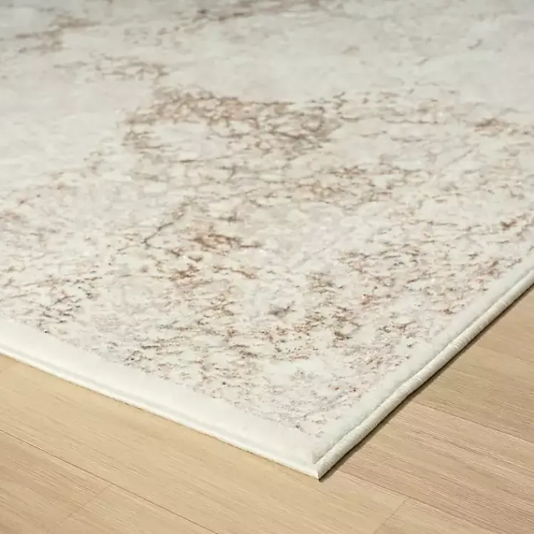 Kirklands Home Beige Faded Damask Area Rug, 5x7 Tan Hot