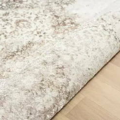 Kirklands Home Beige Faded Damask Area Rug, 7x9 Tan Online