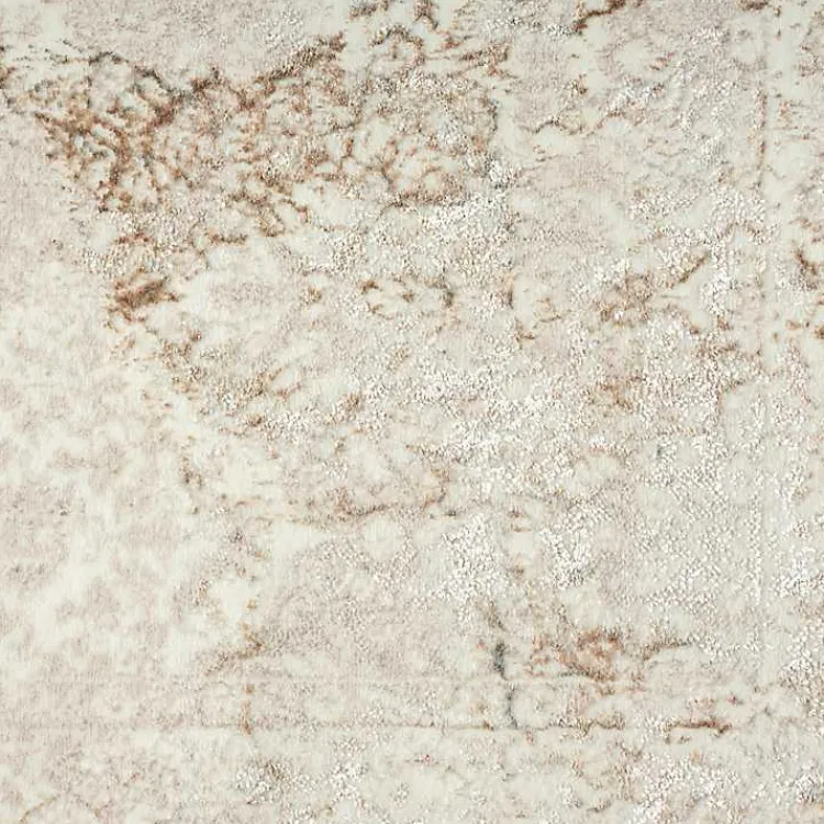 Kirklands Home Beige Faded Damask Area Rug, 7x9 Tan Online