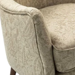 Kirklands Home Beige Floral Damask Wingback Accent Chair Tan Discount