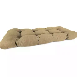 Kirklands Home Beige French Edge Outdoor Wicker Settee Cushion Tan Outlet