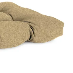 Kirklands Home Beige French Edge Outdoor Wicker Settee Cushion Tan Outlet