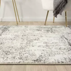 Kirklands Home Beige Gray Indoor Area Rug, 5x7 New