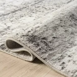 Kirklands Home Beige Gray Indoor Area Rug, 5x7 New