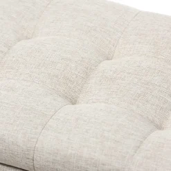 Kirklands Home Beige Grid-Tufted Contemporary Storage Bench Tan Hot