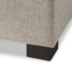 Kirklands Home Beige Grid-Tufted Contemporary Storage Bench Tan Hot