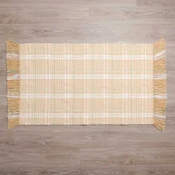 Kirklands Home Beige Jesse Plaid Scatter Rug Tan Best