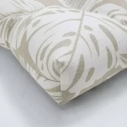 Kirklands Home Beige Leaves Tufted 2-pc. Outdoor Cushions