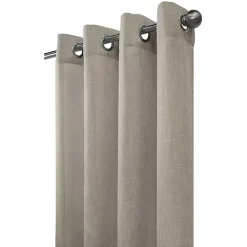 Kirklands Home Beige Linen Light Filtering Curtain Panel, 84 in. Gray Discount