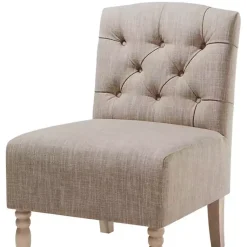 Kirklands Home Beige Luna Tufted Armless Accent Chair Gray Online
