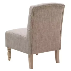 Kirklands Home Beige Luna Tufted Armless Accent Chair Gray Online
