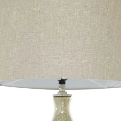 Kirklands Home Beige Marbled Mercury Glass Table Lamp Brown Hot