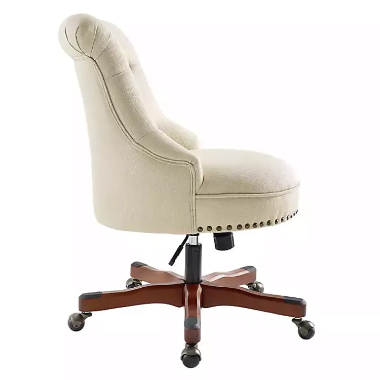 Kirklands Home Beige Miller Tufted Office Chair Tan Clearance