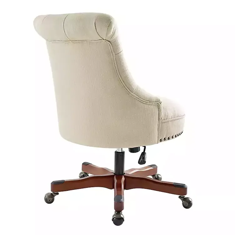 Kirklands Home Beige Miller Tufted Office Chair Tan Clearance