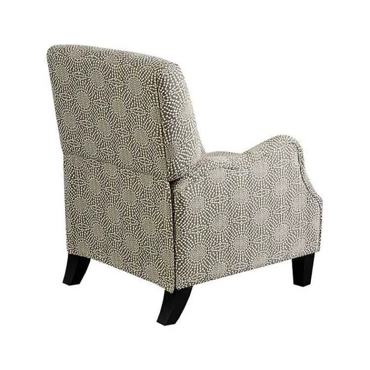 Kirklands Home Beige Pattern Liam Push-Back Recliner Outlet