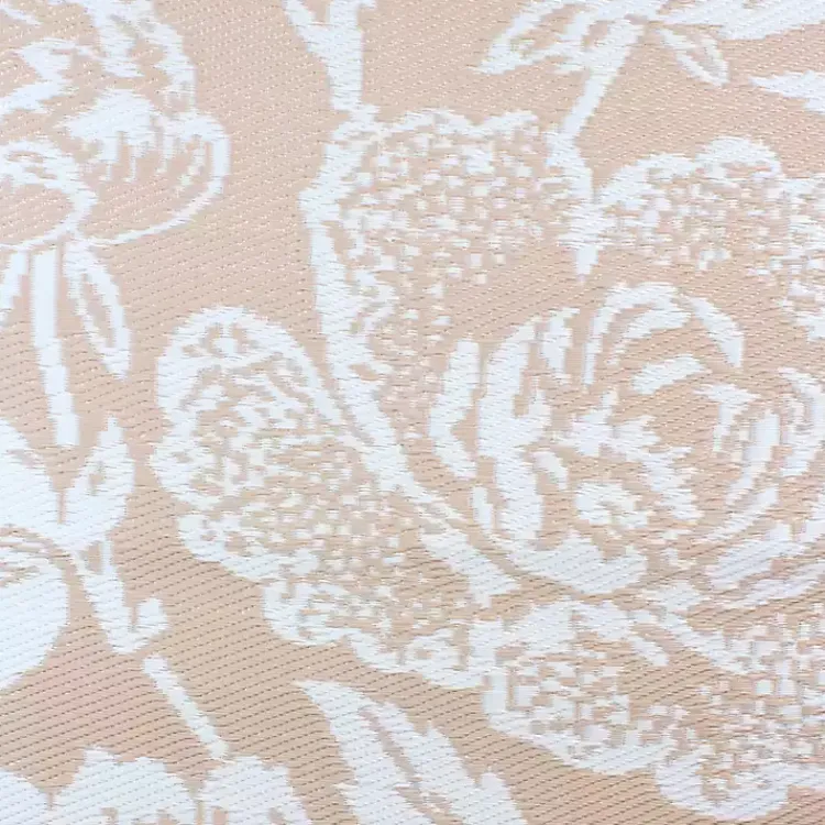 Kirklands Home Beige Roses Outdoor Area Rug, 4x6 Clearance