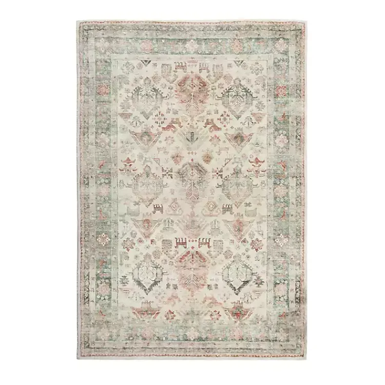 Kirklands Home Beige Rosette Area Rug, 5x7 Sale