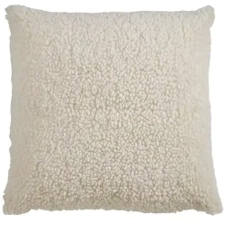 Pillows>Kirklands Home Beige Sherpa Pillow Ivory
