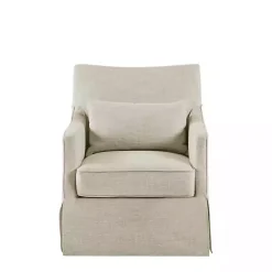 Kirklands Home Beige Skirted Swivel Martha Stewart Accent Chair Tan Sale