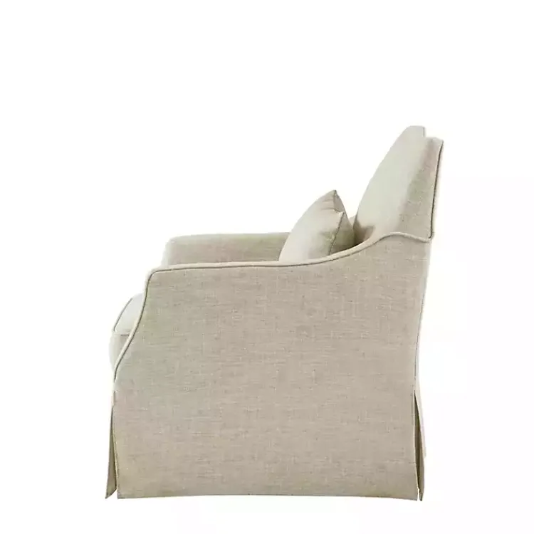 Kirklands Home Beige Skirted Swivel Martha Stewart Accent Chair Tan Sale