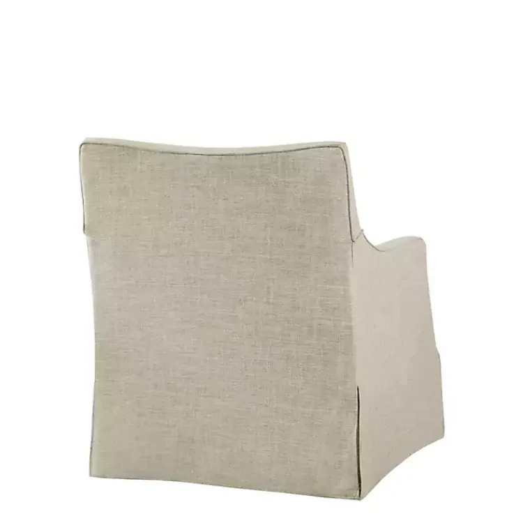 Kirklands Home Beige Skirted Swivel Martha Stewart Accent Chair Tan Sale