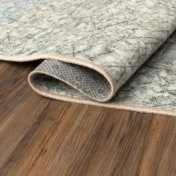 Kirklands Home Beige Sotho Washable Area Rug, 5x7 Tan Outlet