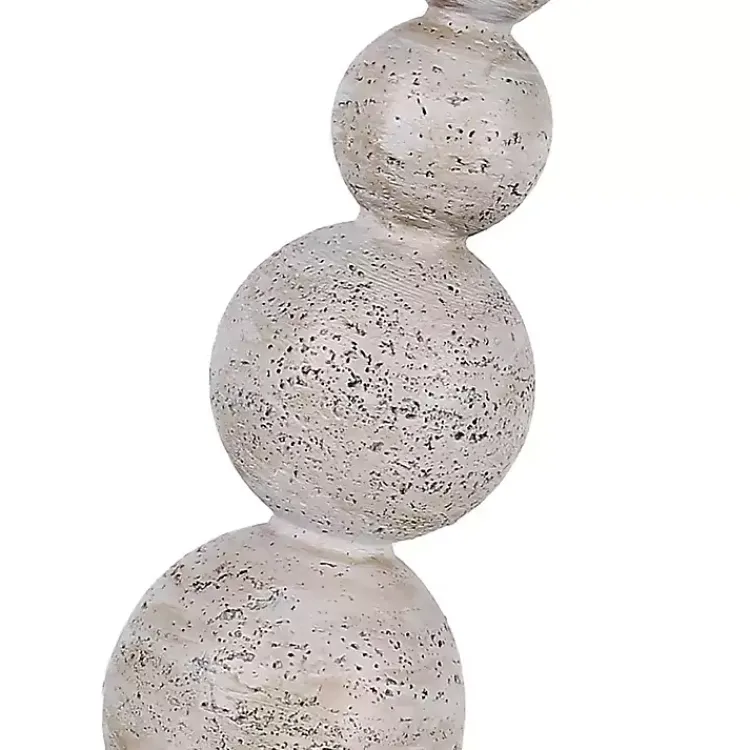 Kirklands Home Beige Stacked Sphere Table Lamps Ivory