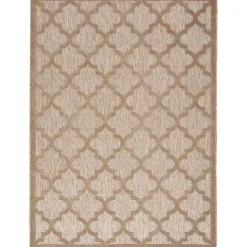 Kirklands Home Beige Trellis Indoor/Outdoor Area Rug, 6x9 Tan Best