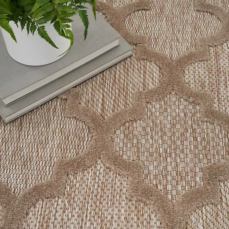 Kirklands Home Beige Trellis Indoor/Outdoor Area Rug, 6x9 Tan Best