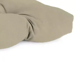 Kirklands Home Beige Tufted Canvas Outdoor Bench Cushion Tan