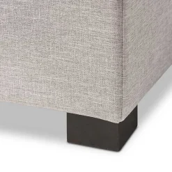 Kirklands Home Beige Tufted Contemporary Storage Bench Best