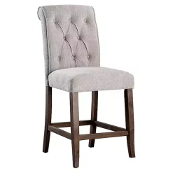 Kirklands Home Beige Tufted Landon Counter Stools, Set of 2 Tan