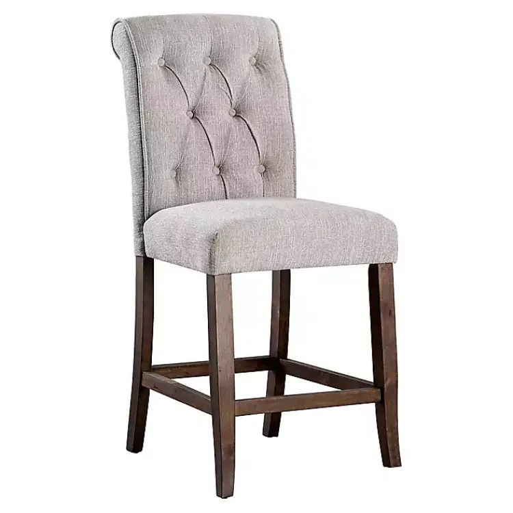 Kirklands Home Beige Tufted Landon Counter Stools, Set of 2 Tan