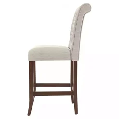 Kirklands Home Beige Tufted Landon Counter Stools, Set of 2 Tan