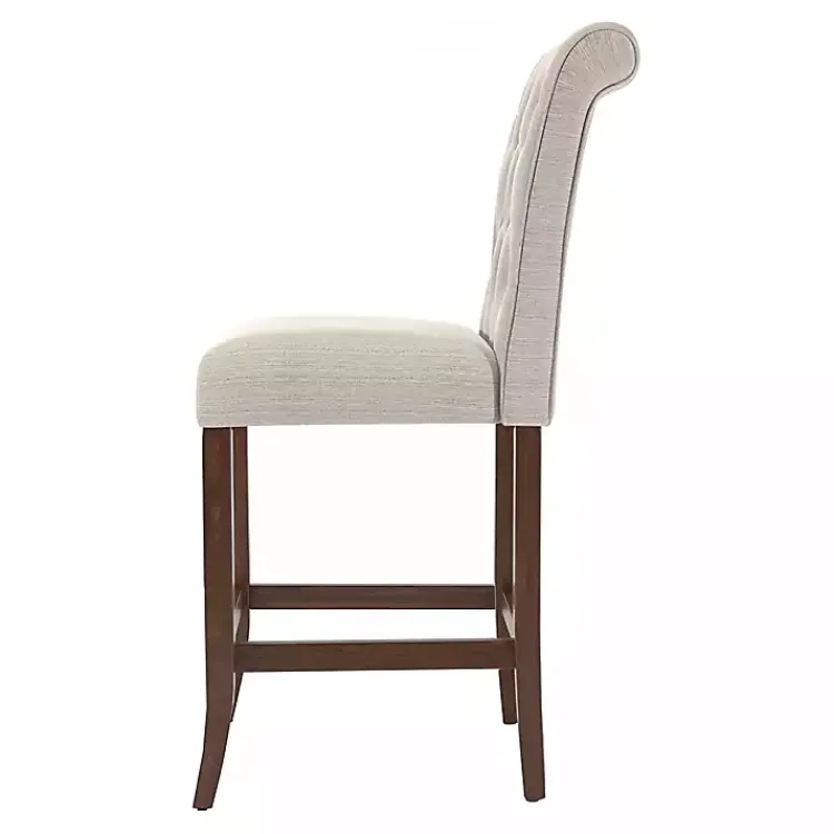 Kirklands Home Beige Tufted Landon Counter Stools, Set of 2 Tan