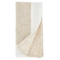 Kirklands Home Beige Two-Tone Border 4-pc. Napkin Set Best