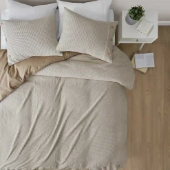 Kirklands Home Beige Waffle Weave 3-pc. Queen Duvet Cover Set Tan Online
