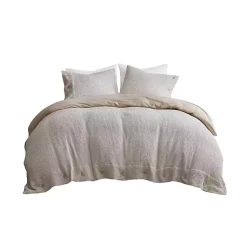 Kirklands Home Beige Waffle Weave 3-pc. Queen Duvet Cover Set Tan Online