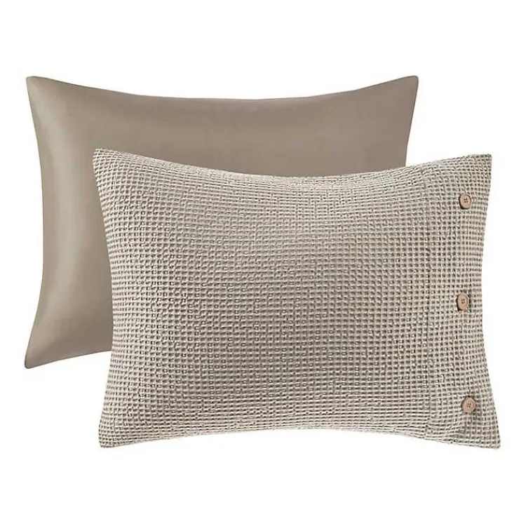 Kirklands Home Beige Waffle Weave 3-pc. Queen Duvet Cover Set Tan Online